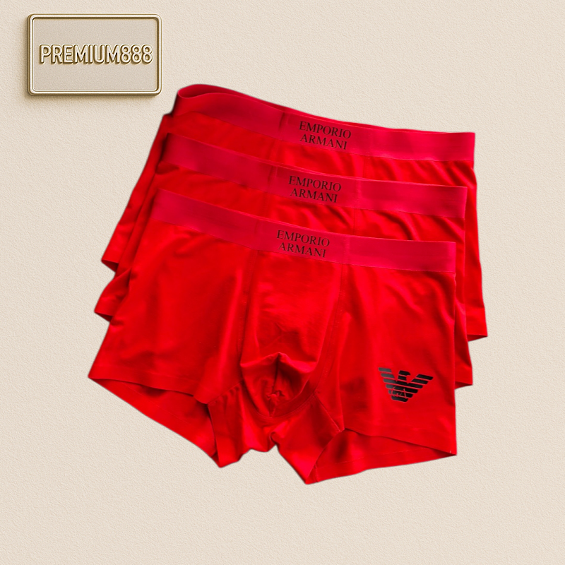 Red And Lively Perfect Gifts Armani Classic And Fashionable Men's Underwear Export Orders