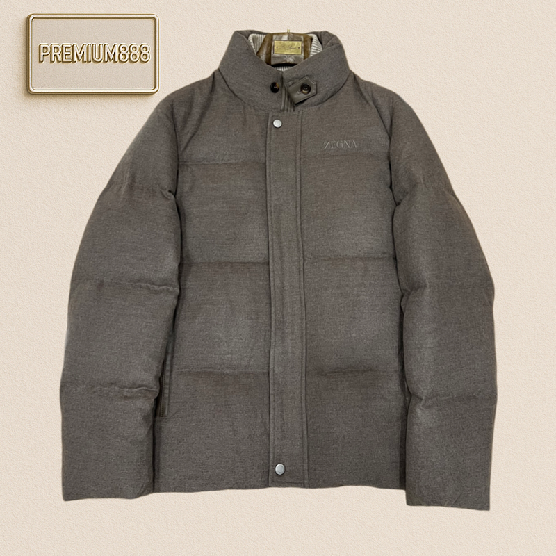 Zegna Jenia Button-down Casual Embroidered Down Jacket