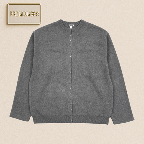 Loe 24Fw Stud Cardigan Coat