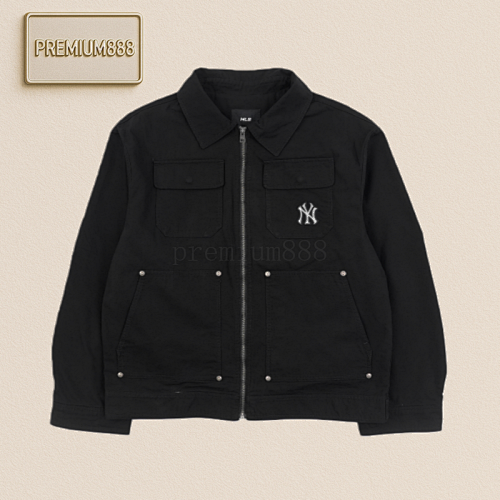Mlb 25Fw NY Four-pocket Work Canvas Jacket