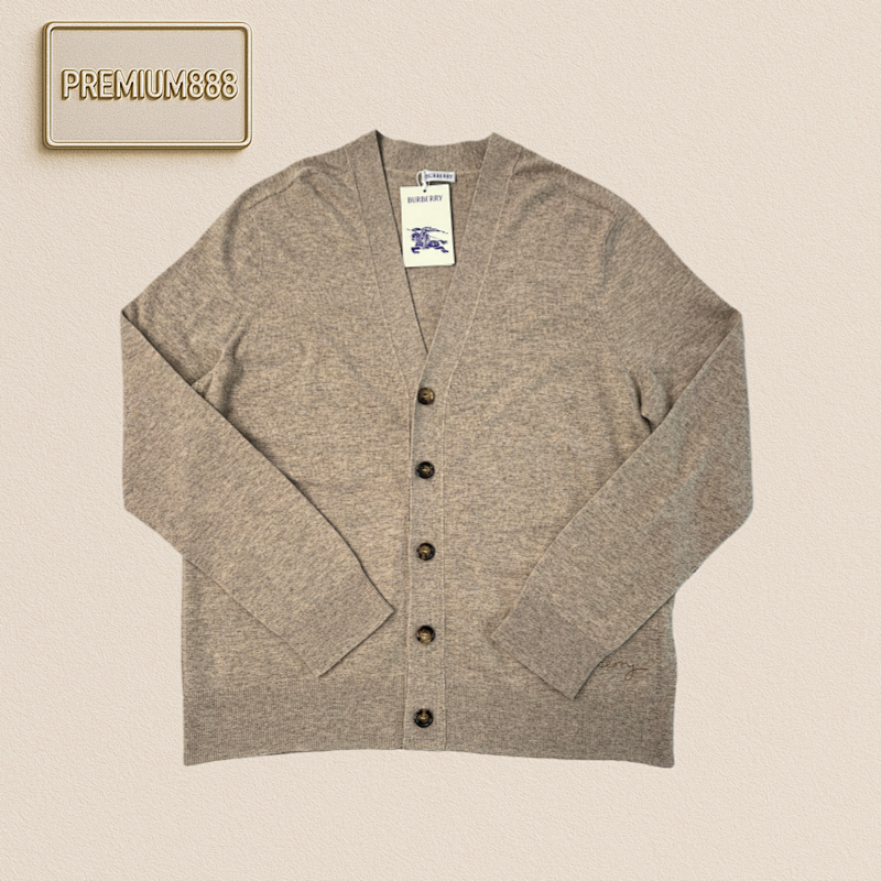 Bbr Cashmere Cardigan Embroidered Signature