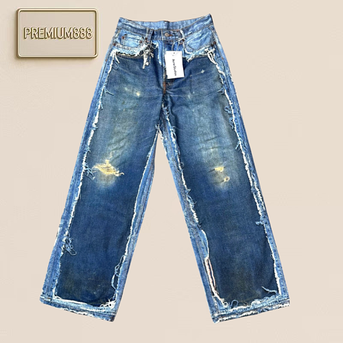 Acne Illusion Design Ruins Wide-leg Jeans