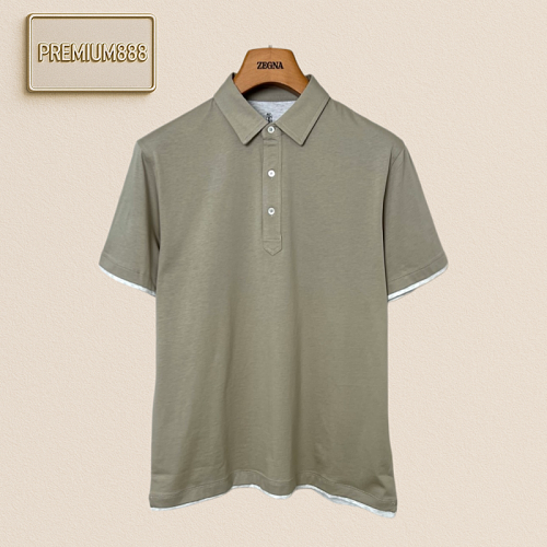 BC Brunello Contrast Trimmed Short-Sleeved Polo Shirt