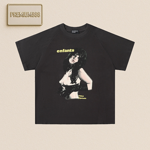 Erd Melancholic Rich Second-generation Mechanic Portrait Washed Short Sleeves