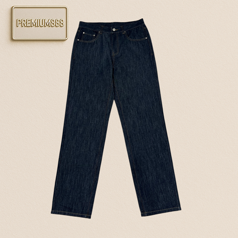 Zegna Jenia Casual Leather Straight Denim Pants