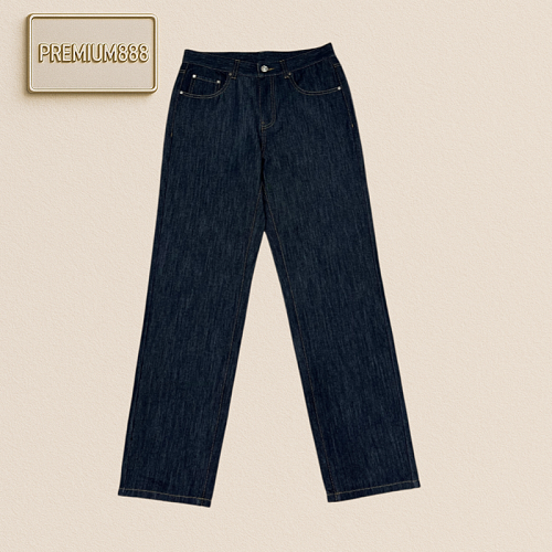 Zegna Jenia Casual Leather Straight Denim Pants