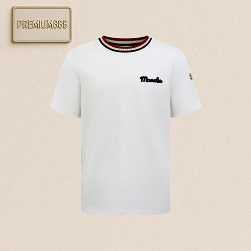 Moncler Knitted Collar Logo Short Sleeve