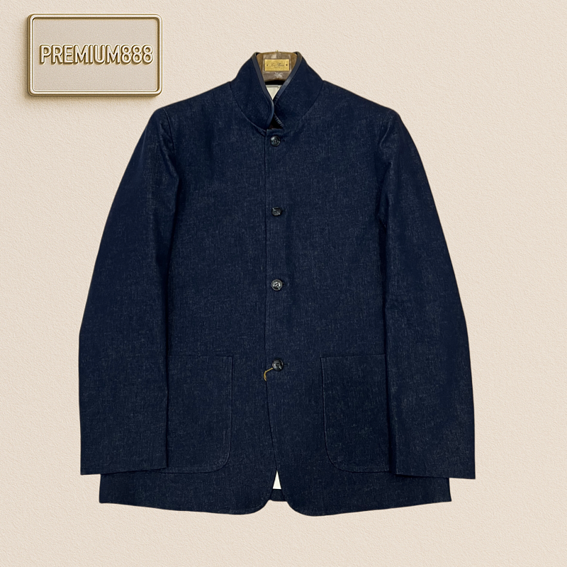 Loro Piana No. Yoo Pianya Standing Collar Cotton Wool Blended Casual Jacket