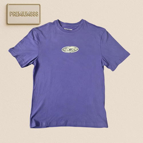 Product In Stock MR Purple Reflective Screen-printed Short-sleeved Shirt