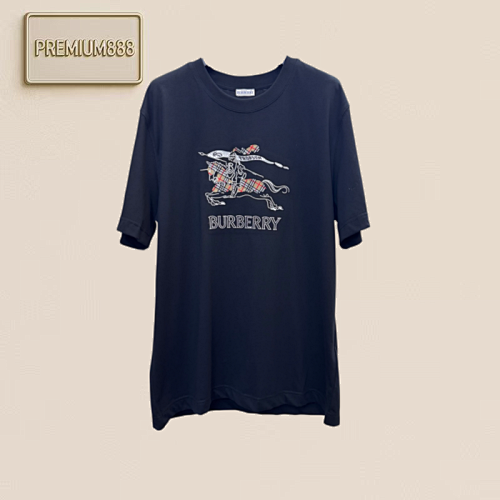 Bbr Burberry Spring Horse Logo Embroidered Short-Sleeved T-Shirt