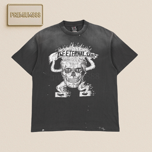 Saint Michael 25ss Skull Beetle Print Short Sleeves