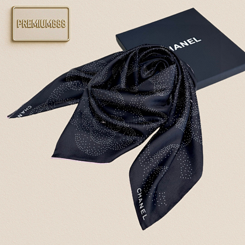 Chanel Camellia Series Silk Scarf