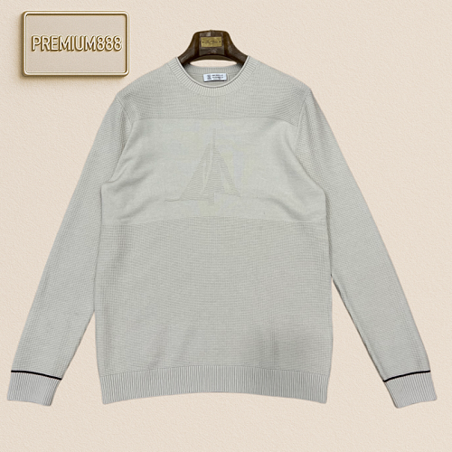 BC Brunello Sailboat Embroidery Roundneck Knit Sweater