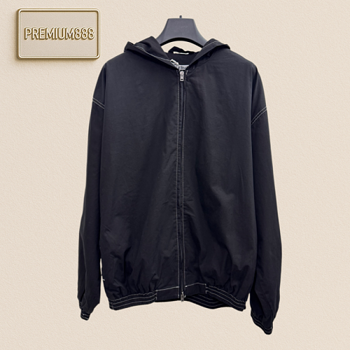 Acne Studios Collection Hooded Threaded Nylon Utility Jacket Coat