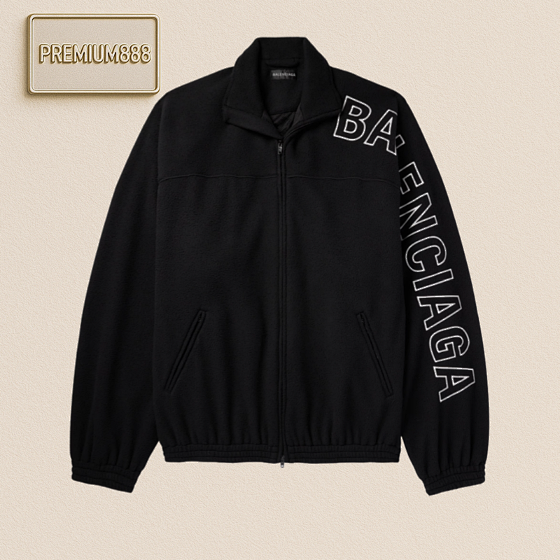 Balenciaga Ba Lanciege Polar Fleece Embroidered Jacket