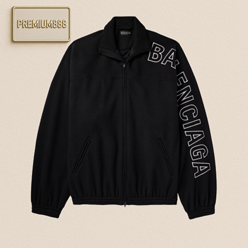 Balenciaga Ba Lanciege Polar Fleece Embroidered Jacket