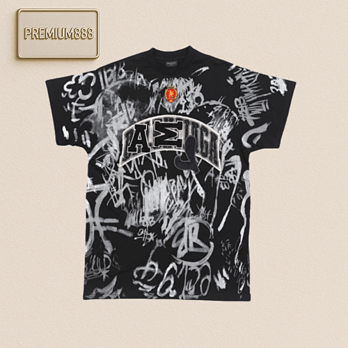 Balenciaga Blcg Manchester United Graffiti Short Sleeves