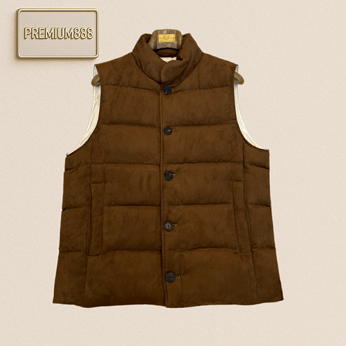 BC Brunello Leather Collar Buttoned Casual Down Jacket
