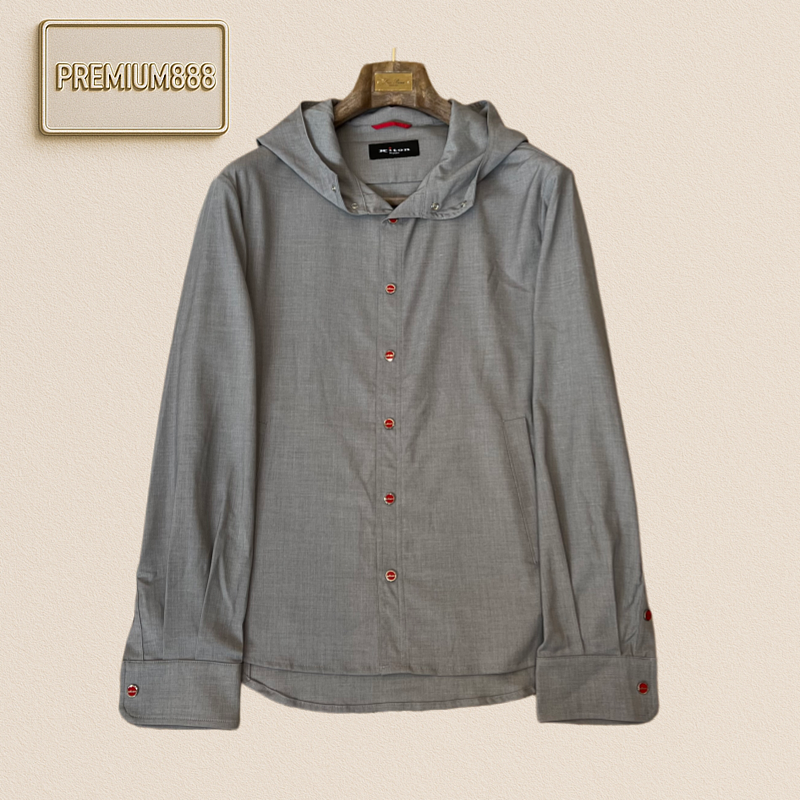 Kiton Hooded Casual Shirt Jacket