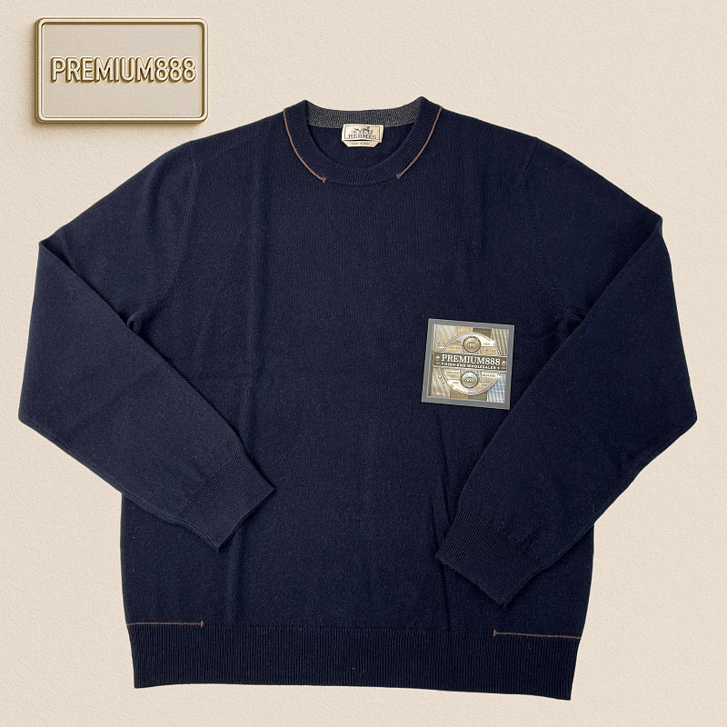 Hermès Autumn Winter New Collection H Bartack Round Neck Shirt