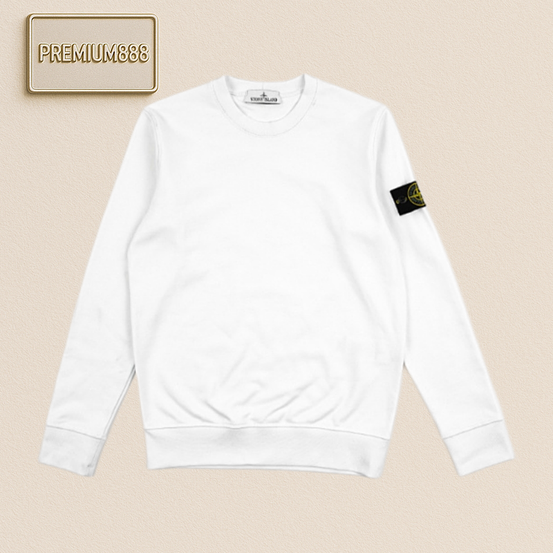 Stone Island Sto NE Island Black And White Long-sleeved Sweatshirt