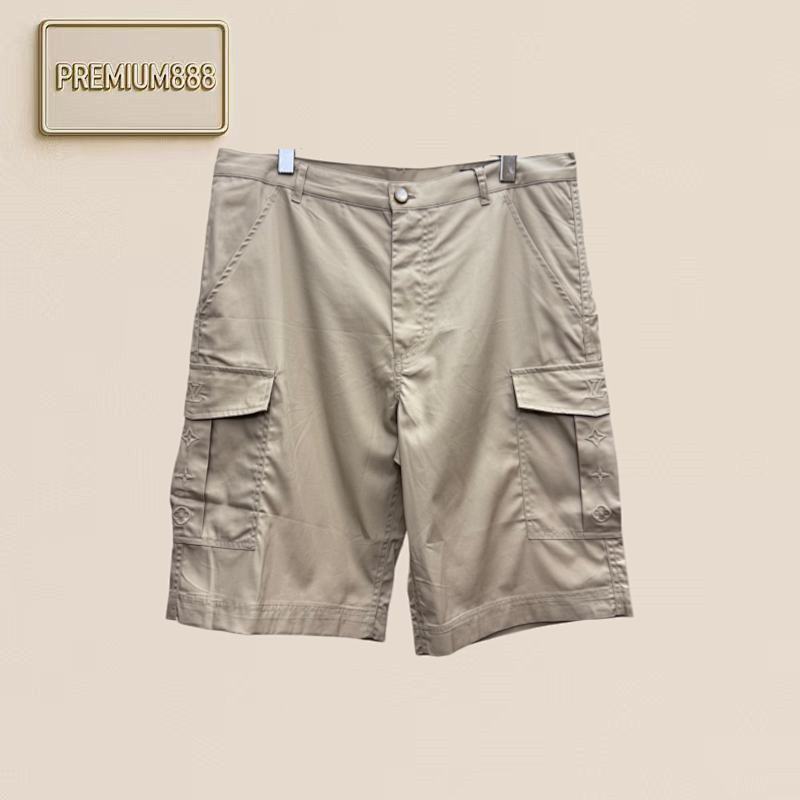 1v Louis Embroidered Pocket Work Shorts