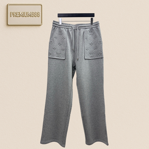 1v Louis Monogram Embossed Full-print Casual Pants