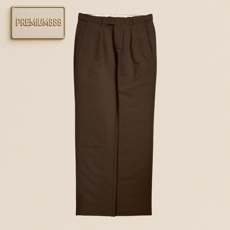Zegna Jenia Simple Double Pleat Casual Pants