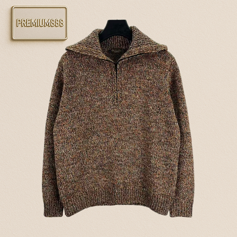 The Fabric Is Made Of A Blend Of Cashmere And Wool Yarns. Nine Yarns Of Different Colors N