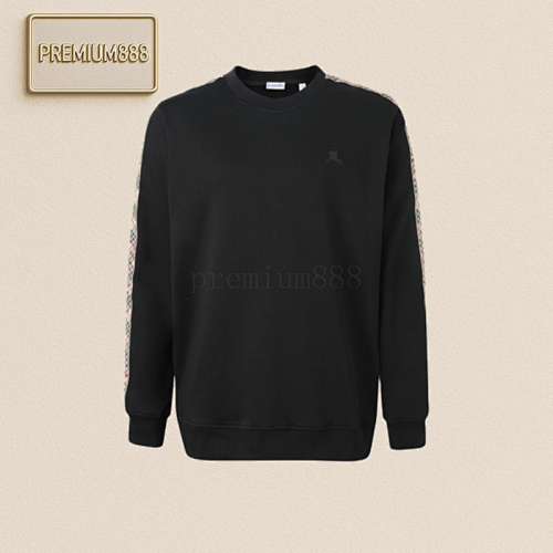 Burberry Round-neck Hoodie With Webbing Trim