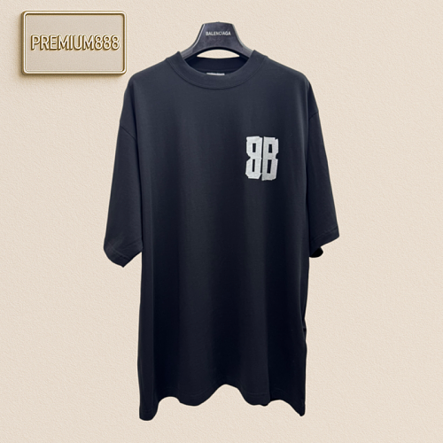 Balenciaga BB Silver Tape Short-Sleeved T-Shirt