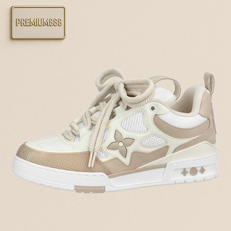 Louis Vuitton The Entire Shoe Boasts Excellent Quality. The Upper Is Made Of Suede Leather And Fabric. T