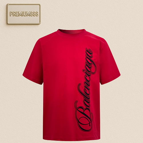Balenciaga Cursive Embroidery Short-sleeved Shirt