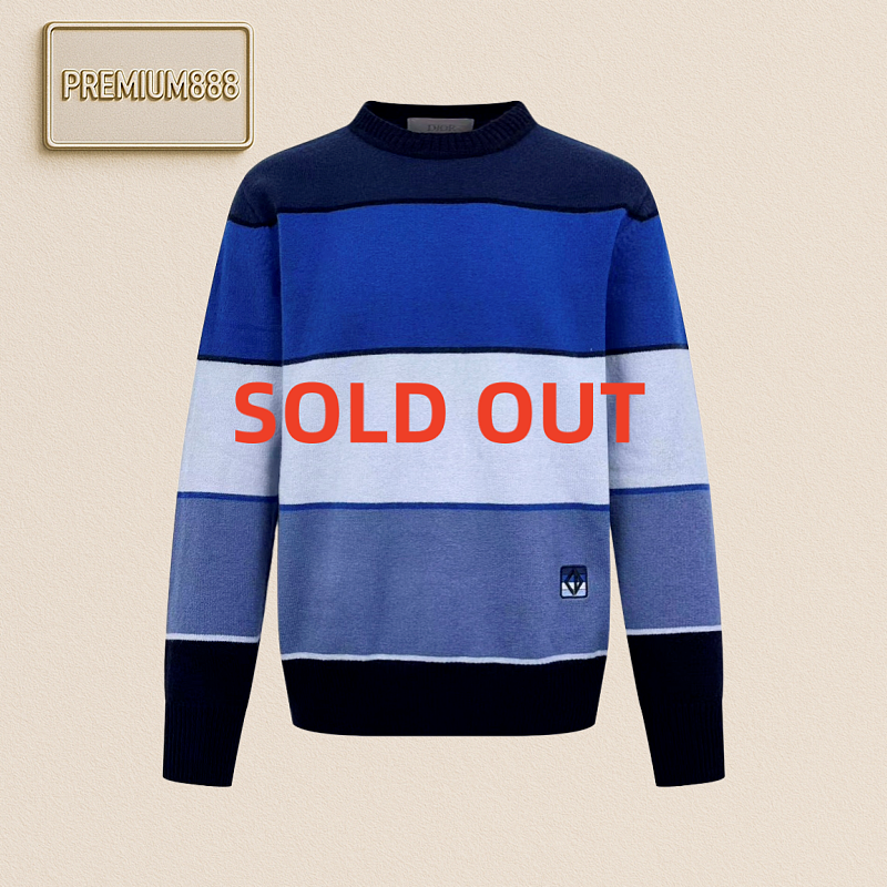 Dior Diamond Patched Color-blocking Sweater