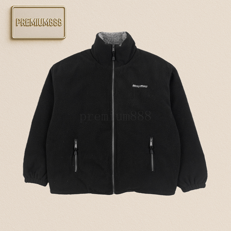 Miu 25Fw Miu Small Label Fleece Collar Down Jacket