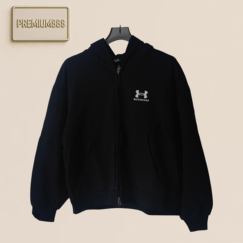 Balenciaga Product In Stock Blcg & UA Collaboration Zip-up Hoodie