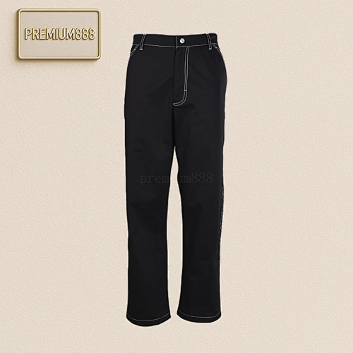 Prada Prd Contrast Topstitch Stretch Wide-leg Trousers