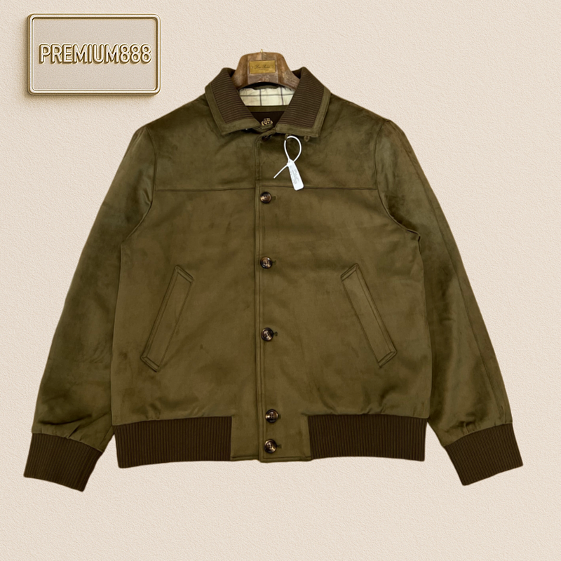 Loro Piana Leather-textured Pilot Jacket