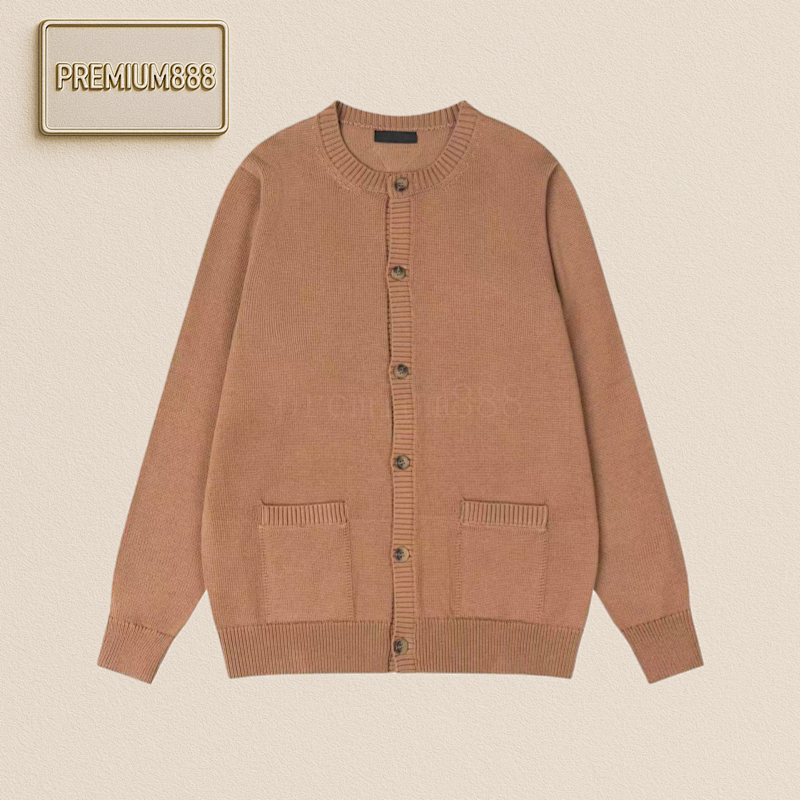 Prada Round Neck Single-breasted Cashmere
