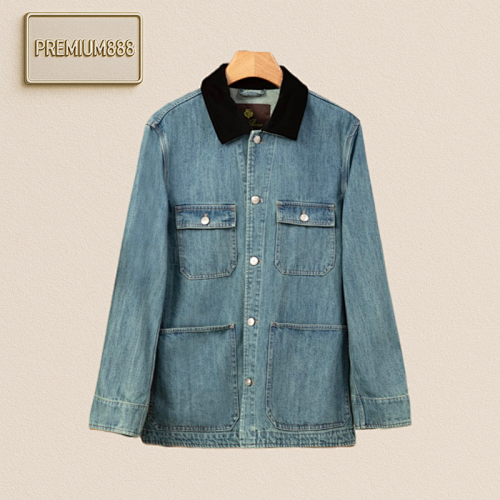 LP Nuo You Pian Ya Counter 's Latest Casual Men' Denim Jacket Medium To Long Length Jacket