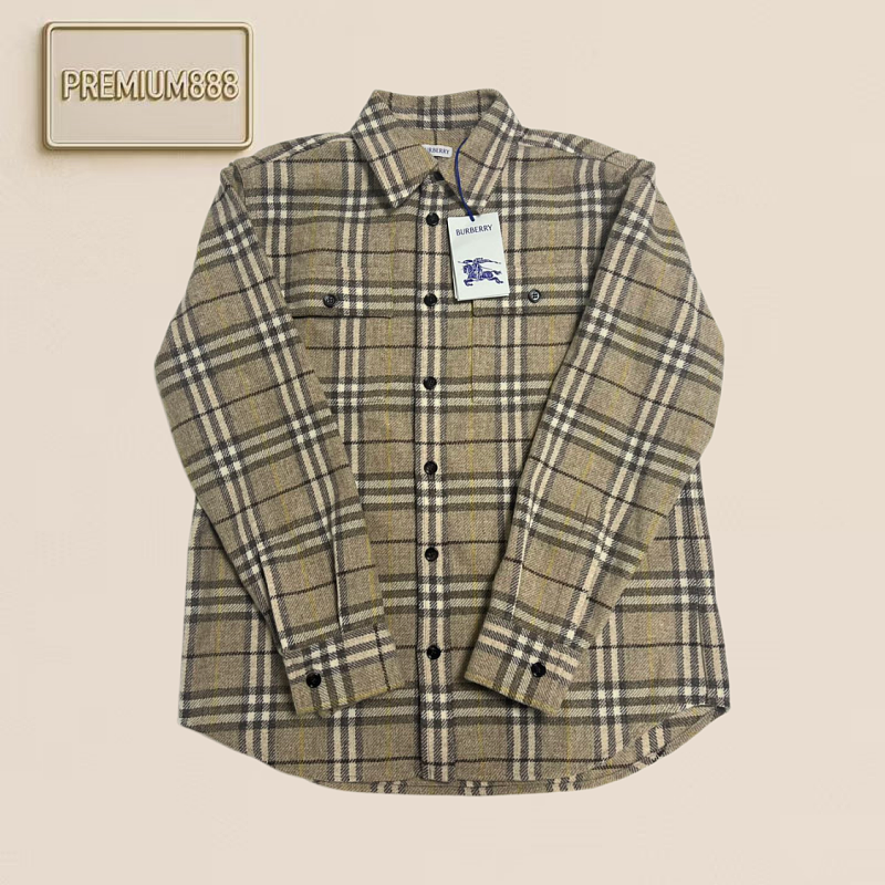 Bbr Wool Plaid Shirt Jacket