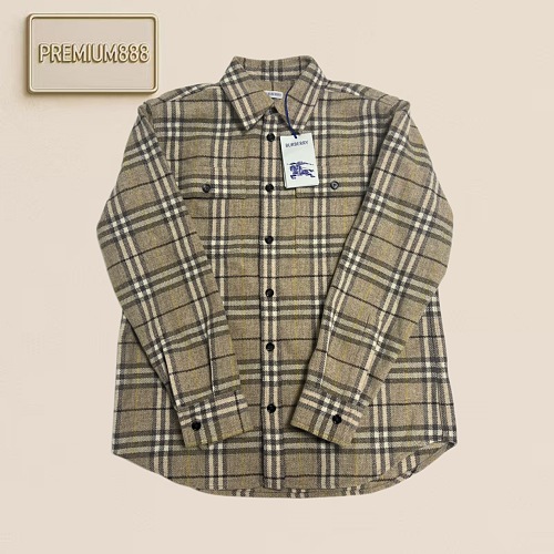 Bbr Wool Plaid Shirt Jacket