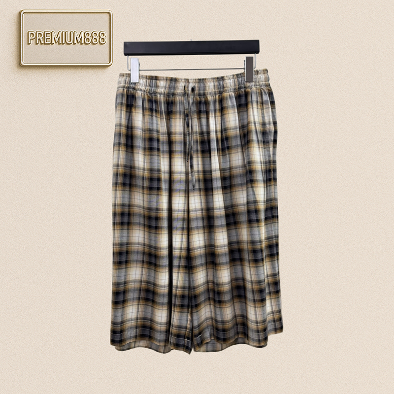 Acne Studios Pocket Letter Logo Check Shorts