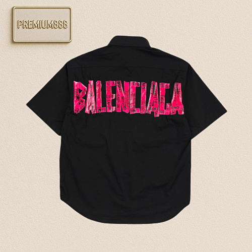 Balenciaga Balencia Ga Short-sleeved Shirt In Rose TapeItem ID