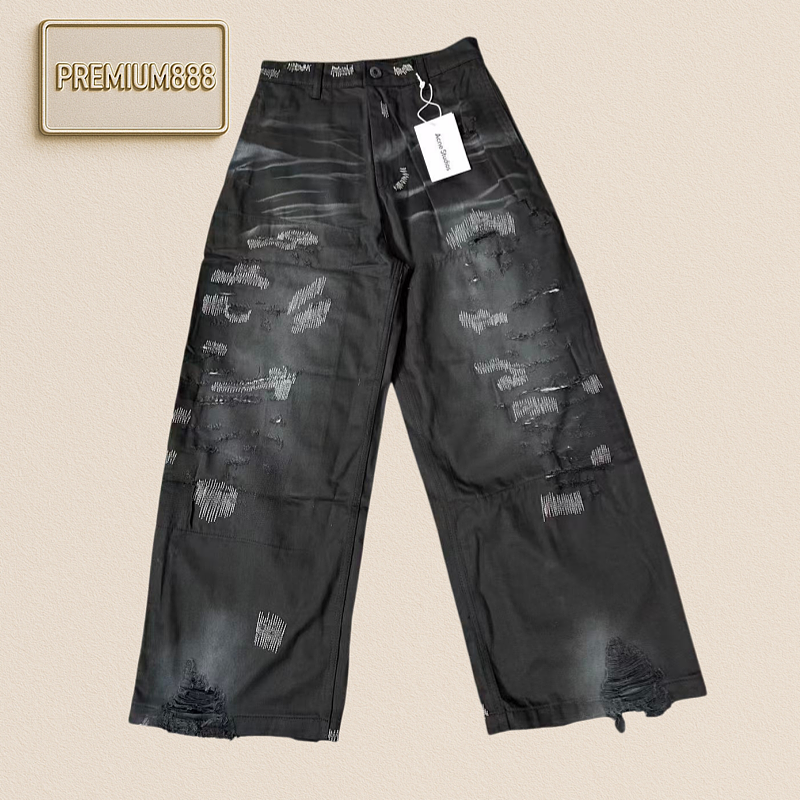 Product In Stock Acne Series Wasteland-damaged Wide-leg Jeans