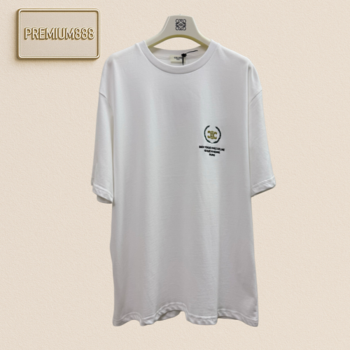 Cel Selene Wheat Logo Letter Embroidered Short-Sleeved T-Shirt