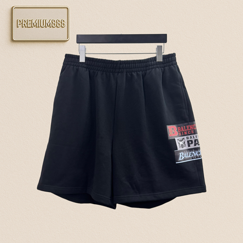 Balenciaga 26ss Bumper Stickers Embroidery Shorts