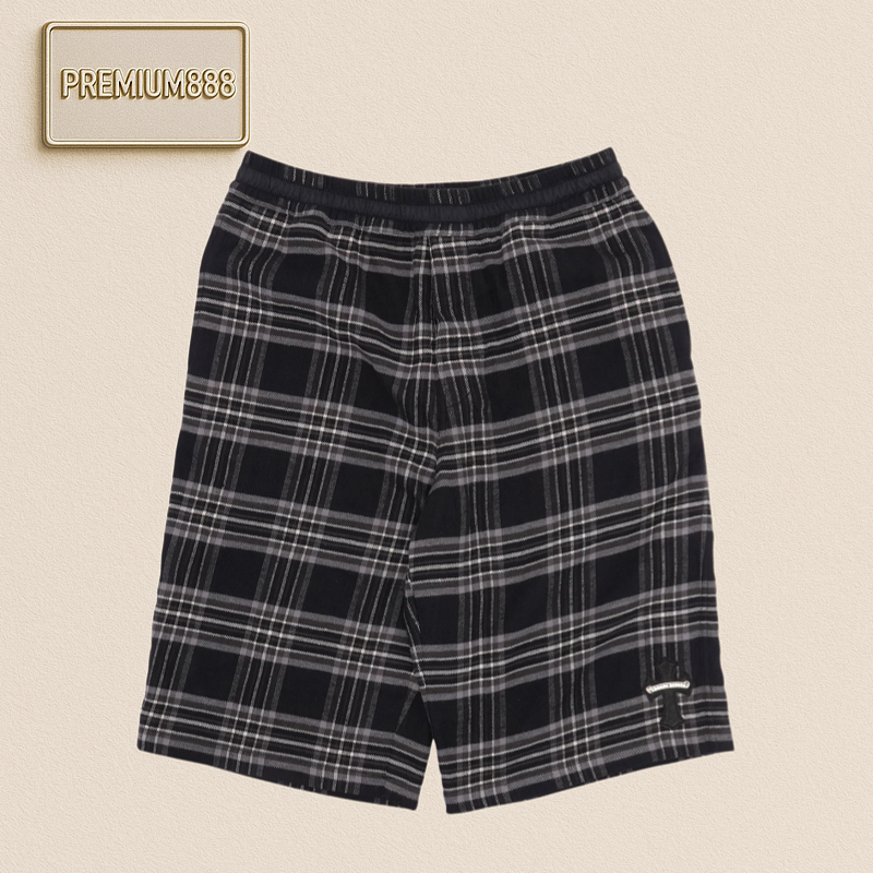 Chrome Hearts CH - Flannel Shorts With Check Pattern - Seven-piece Long Pants - Suitable F
