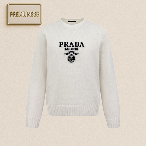Prada Jacquard Crew Neck Sweater