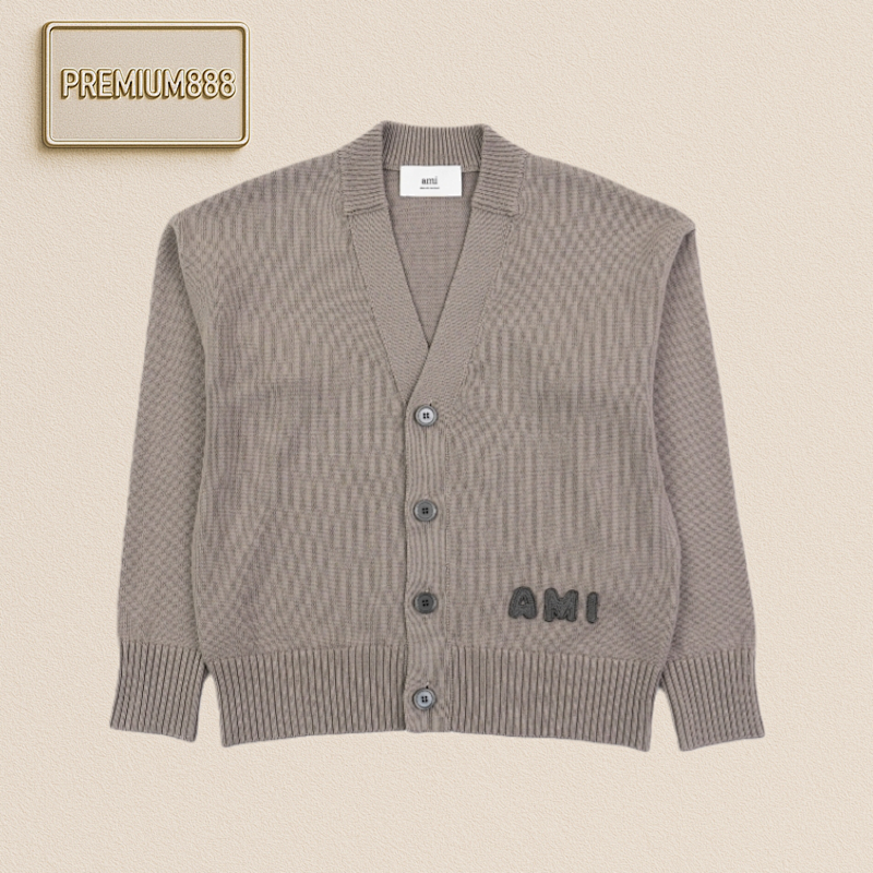 Ami Woolen Cardigan Sweater